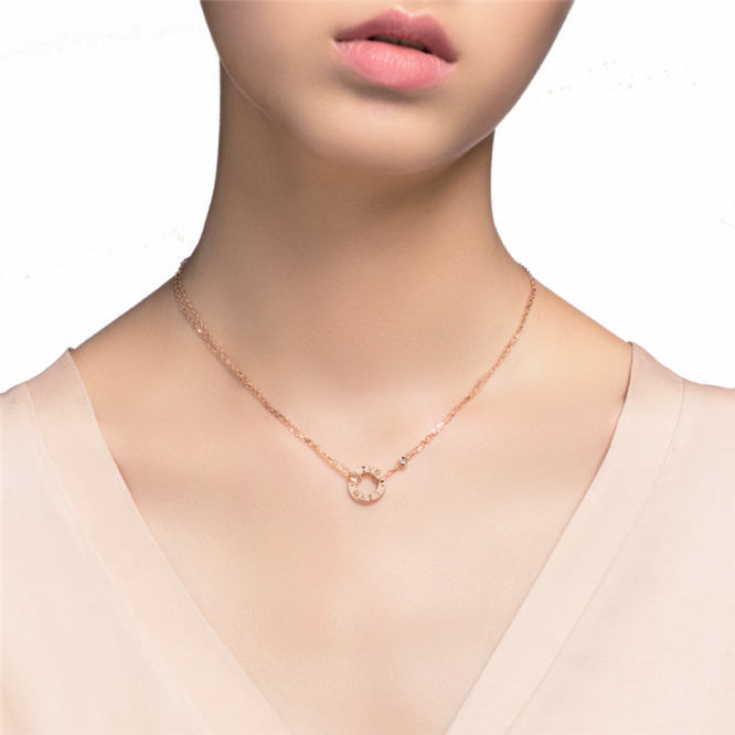 Cartie LOVE NECKLACE, 2 DIAMONDS LOVE ネックレス、ダイヤモンド2個